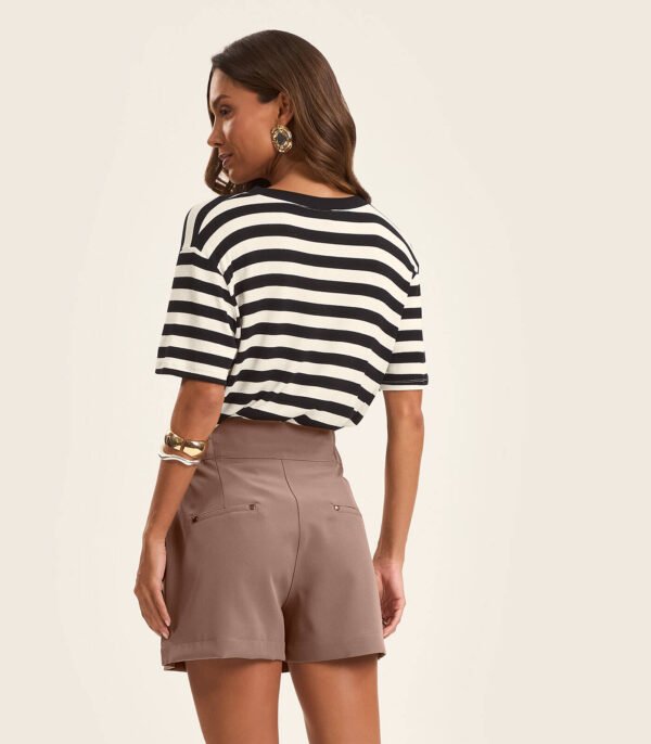 Polera Mujer Rayas Negra Marinera Rovitex - Imagen 5