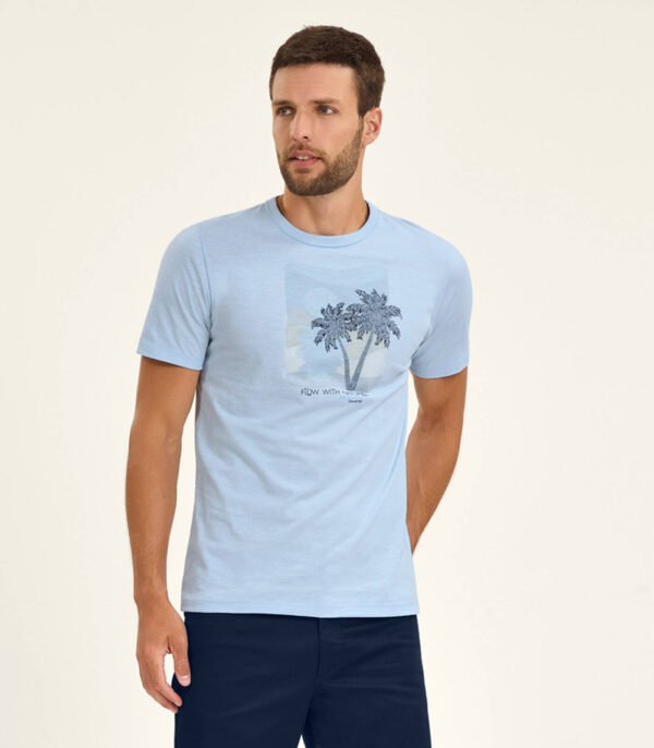 Polera Azul Nube Palmera Diametro - Imagen 3