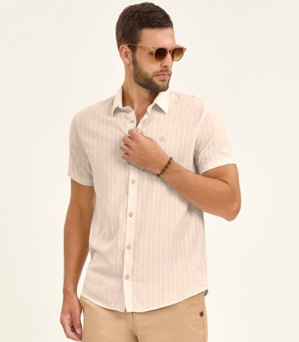 Camisa Crema Algodón Viscosa Diametro - Imagen 3